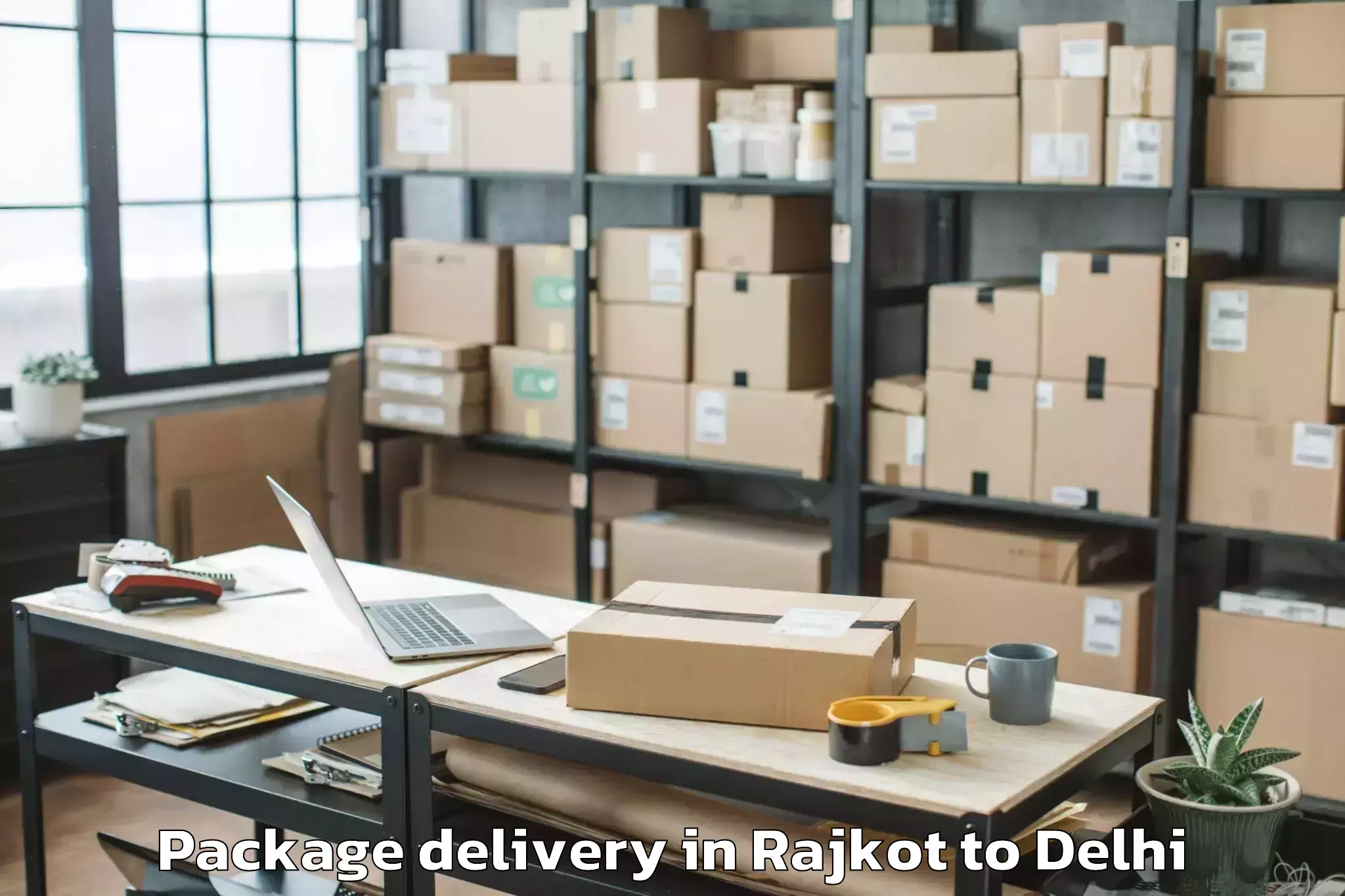 Book Rajkot to Hauz Khas Package Delivery